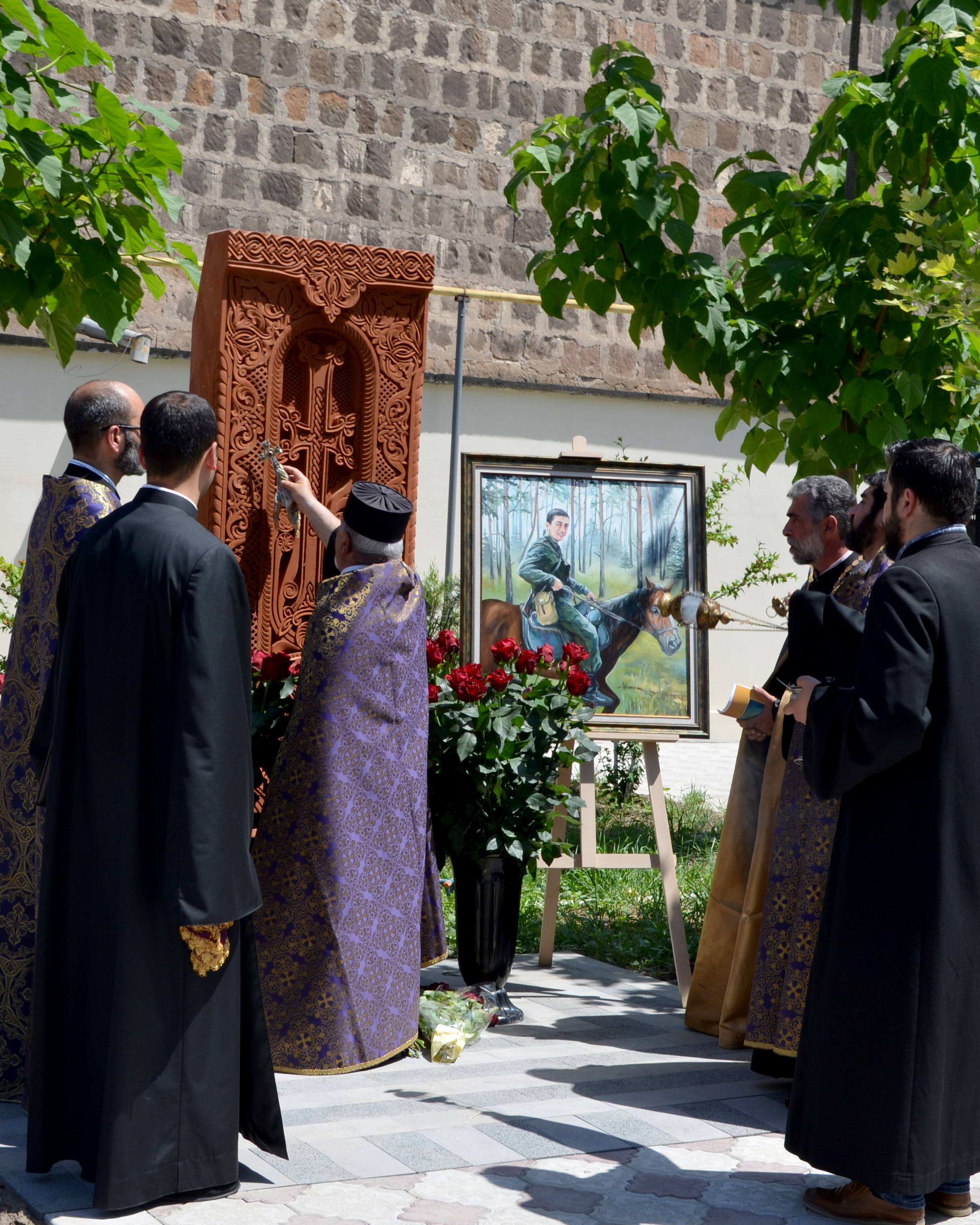 OPENING CEREMONY OF KHACHKAR (CROSS-STONE) MEMORIAL IN MEMORY OF HERO BORDER GUARD SAMVEL MANASERYAN