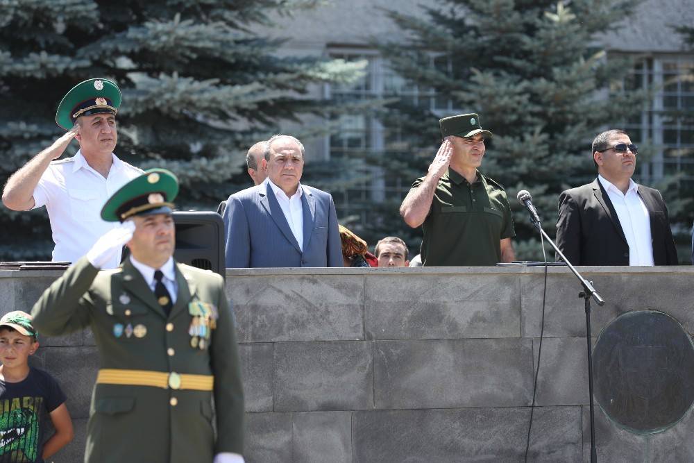 Торжественная церемония принятия новобранцами Военной присяги в Пограничных войсках СНБ РА (видеоматериал, фотографии)